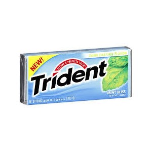 Trident Sugar Free Gum 14 Stick Pack- Mint Bliss | 