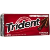 Trident Sugar Free Gum 18 Stick Pack- Cinnamon