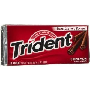 Trident Sugar Free Gum 18 Stick Pack- Cinnamon | 