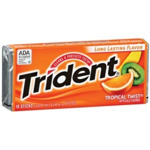Trident Sugar Free Gum 18 Stick Pack Tropical Twist | 
