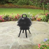 Backyard 14.5 in Round Portable Charcoal Grill, Black