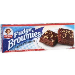 Little Debbie Fudge Brownies with English Walnuts  | 