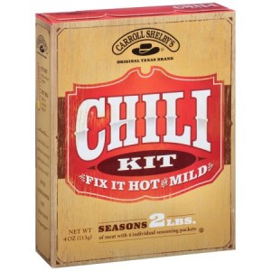 Carroll Shelby&rsquo;s Original Texas Brand Fix It Hot or Mild Chili Kit 113g Box | 