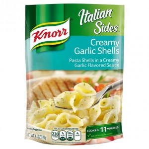 Knorr® Pasta Sides Creamy Garlic Shells 124g | 