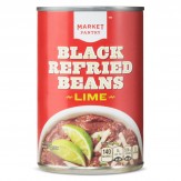 Refried Beans Black Beans with Lime 454g - Market Pantry