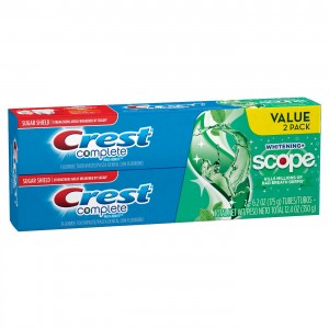 Crest Complete Whitening+ Scope Minty Fresh Striped Toothpaste x 2 175g Tubes | 