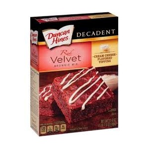 Duncan Hines Decadent Red Velvet Brownie Mix 498g Box | 