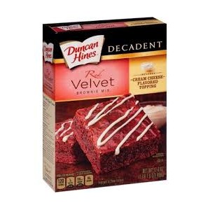 Duncan Hines Decadent Red Velvet Brownie Mix 498g Box | 