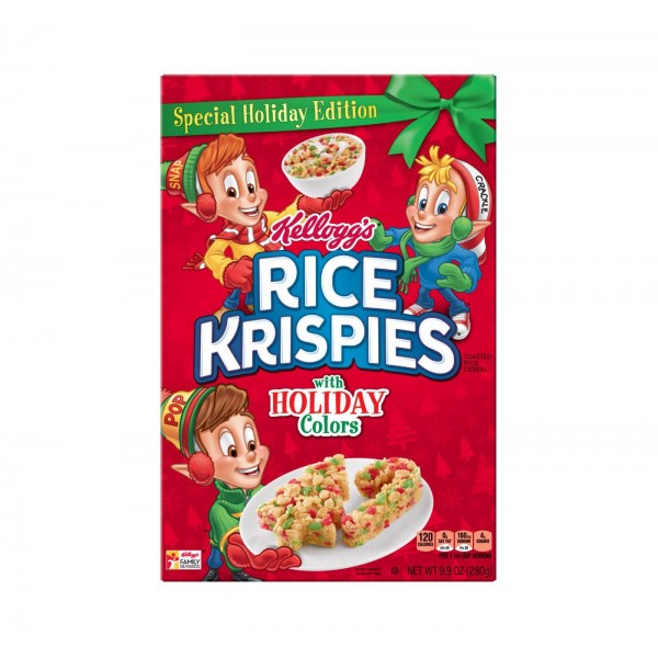 Rice Krispies Holiday Colors Breakfast Cereal 280g - USA Foods