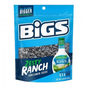 Bigs sunflower seeds hidden valley zesty ranch 5.35oz- 152g- BEST PRICE IN NZ | 