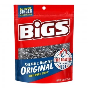 Bigs sunflower seeds salted & roasted original 5.35oz- 152g- BEST PRICE IN NZ | 