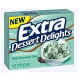 Extra Dessert Delights Mint Chocolate Chip Chewing Gum 