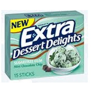 Extra Dessert Delights Mint Chocolate Chip Chewing Gum  | 