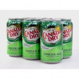 Canada Dry Ginger Ale-355ml - 6 Pack Cans 